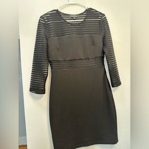 Lulu's Black Striped Long Sleeve Dress